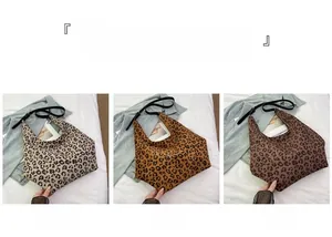 Detailed comparison of three leopard print hobo bags in khaki, brown, and coffee colors