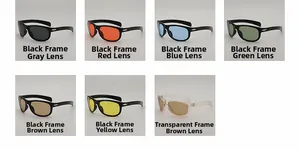 Variations de couleurs de lunettes de soleil de sport oversize avec monture mate