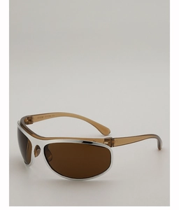 Macro detail of Y2K style sunglasses showing model JH18202 engraving on the translucent temple