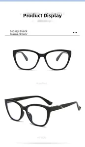 Detail view of cat-eye glasses frame with gold metal streamline accent on temples