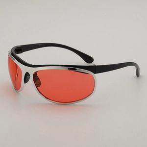 Luxury Curved Sunglasses For Women PC Frame AC Lens UV400 Protection Large Frame Y2K Cyber Style Sporty Outdoor Eyewear
