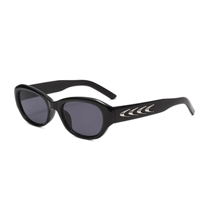 Retro Cat Eye Sunglasses UV400 Protection Oval PC Frame Metal Decoration Fashion Eyewear For Women Men