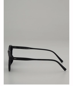 Detail view of oval sunglasses temple showing model SN3818 and size specifications