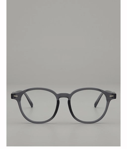 Detail of vintage oval sunglasses frame with silver rivet and integrated nose pads