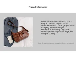 Detailansicht braune PU-Ledertasche Maße 32x23x10cm mit verstellbarem Riemen