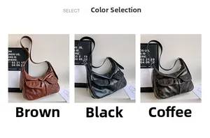 Detaillierter Vergleich der Vintage Hobo-Taschen in Braun, Schwarz und Kaffeebraun Kunstleder