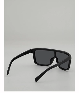 Detail view of large frame sunglasses temple showing model W68208 and size specifications