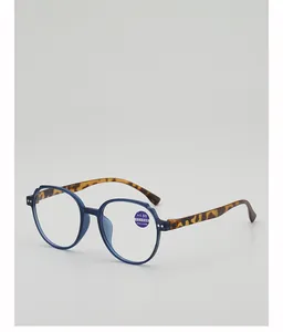 Detail of +1.00 blue light reading glasses with stylish tortoiseshell patterned temples
