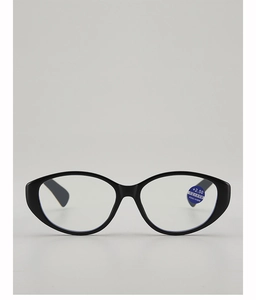 Front view of +2.50 reading glasses with blue light blocking lens and 62-64mm PD