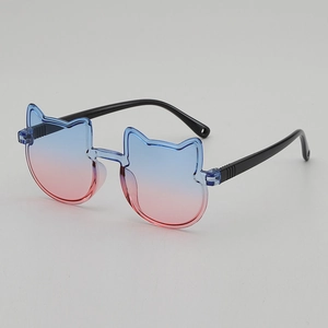 Occhiali Da Sole Per Bambini Forma Orecchio Gatto Sfumati Protezione UV400 Montatura PC Moda Carini Per Ragazze
