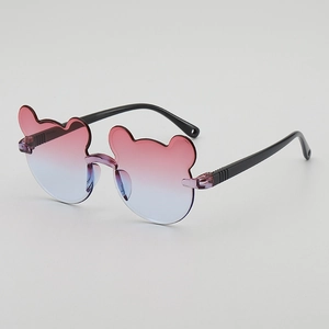 Cute Bear Shape Kids Sunglasses UV400 Protection Gradient Lenses Fashion Cartoon Sun Glasses For Girls Boys Toddlers Outdoor Decor