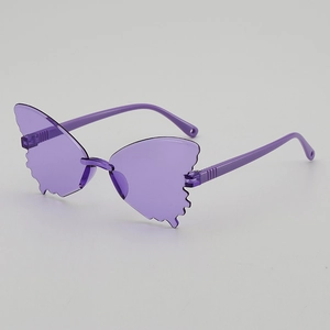Kids Butterfly Sunglasses Rimless PC UV Protection Cartoon Party Fashion Eyewear For Boys Girls