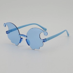 Funny blue cloud-shaped cartoon glasses for kids party props and cute photo booths