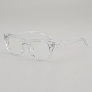 Classic clear full-rim square-round glasses frames with high-quality metal hinges