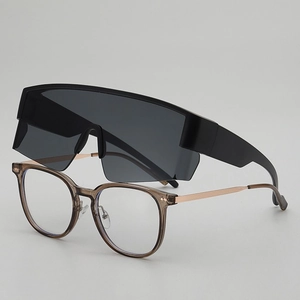 2025 Radsport-Sonnenbrille mit abnehmbarem polarisiertem Aufsatz für Brillenträger