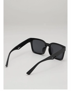 Détail des lunettes de soleil noires avec le numéro de modèle WF1062 sur la branche