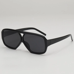 Retro Vintage Pilot Sunglasses PC Frame Double Bridge UV400 Protection Large Frame Fashion Eyewear For Women Men
