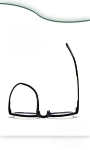 Flexible black silicone eyeglass frames showing high durability and bend resistance
