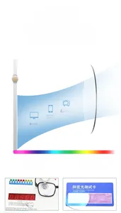 Detail showing blue light blocking and UV400 protection test for kids square glasses