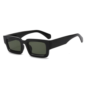 Lunettes De Soleil Rectangulaires Rétro Monture PC Lentille AC Protection UV400 Mode Carrées Pour Hommes Femmes Voyage