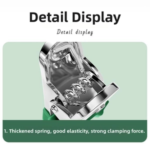 Detailed macro view showing the thickened spring mechanism of a stainless steel clothes peg