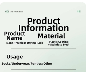 Detailed specifications of the plastic-coated stainless steel socks drying rack with multi-clips