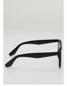 Detail view of CY5581 black ultra-light eyewear frame showing side temple structure