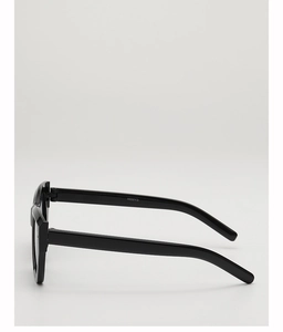 Detail view of CA2204 black sunglasses showing the model number on wide temples