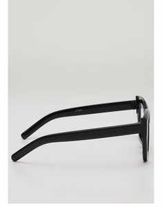 Detail view of black frame eyewear showing CV5594 model code and anti-blue light lenses