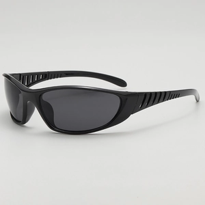 Futuristic Y2K Wrap Around Sunglasses Sports Cycling Shades UV400 PC Frame Aerodynamic Windproof Trendy Eyewear Unisex