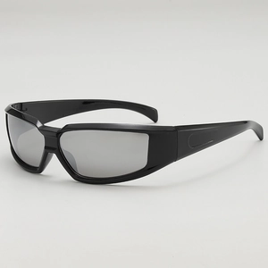 Cyberpunk Wrap Around Sunglasses Y2K Sports UV400 PC Frame AC Lens Outdoor Fashion Men Women