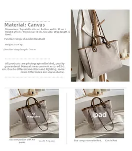 Detailed size specifications of canvas tote bag with 41cm width and 70cm shoulder straps
