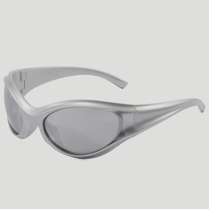 Y2K Wrap Around Sunglasses Cyberpunk Sporty PC Frame AC Lens UV Protection Outdoor Cycling Trendy Eyewear For Men Women
