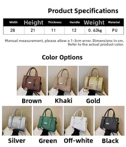 Detailed view of crocodile pattern faux leather handbag showing various color options