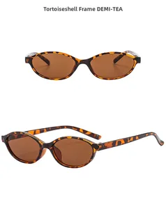 Detail view of oval tortoiseshell sunglasses with tea lenses from front and side angles