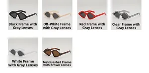 Plusieurs options de couleurs pour lunettes de soleil œil de chat rétro à monture losange