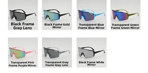 Multiple color variations of kids' sports sunglasses for cycling and skiing outdoors