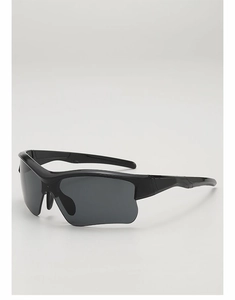 Détail de lunettes de sport enfant avec monture demi-cerclée et branches antidérapantes