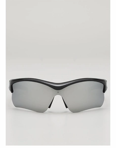 Vue frontale de lunettes de soleil sport pour enfants avec verres miroirs argentés