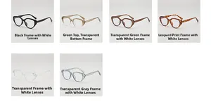 Detail view showing six vintage cat eye sunglasses in black, tortoiseshell, and clear colors