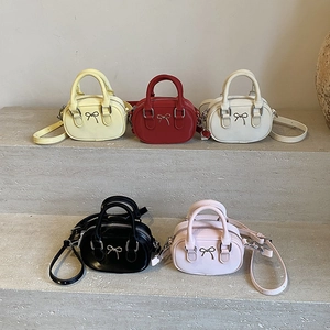 Mini Handtasche Umhängetasche Für Damen PU Leder Metall Schleife Dekor Einfach Elegant Griff Schultertasche