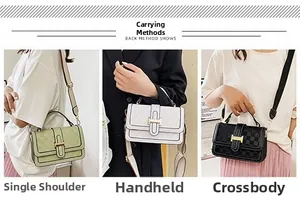 Detailed views of the checkered handbag showing shoulder, handbag, and crossbody carry styles