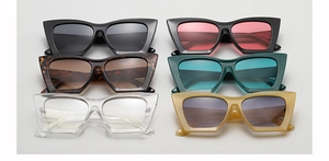 Collection of cat-eye sunglasses in jelly colors and diverse frames for stylish women
