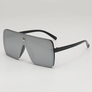 Lunettes De Soleil Shield Oversized PC Monobloc Carrées Flat Top Protection UV400 Mode Streetwear Pour Hommes Femmes