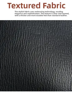 Close-up of textured black embossed leather with durable and thick finish on tote bag