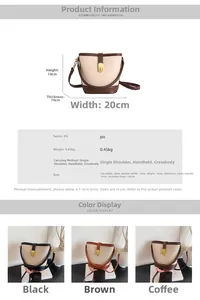 Detailed size guide for minimalist bucket bag with height 18cm and width 20cm specs
