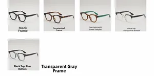 Detailed display of vintage round eyeglass frames in tortoiseshell and multiple colorways