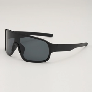 Lunettes De Soleil Sport Oversized Shield PC Lentille UV400 Coupe-vent Lunettes De Cyclisme Futuriste Punk Unisexe