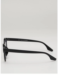 Close-up of black frame glasses temple showing ZN3802 model and size specifications