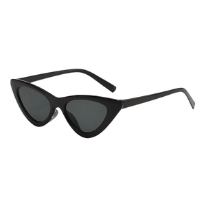 Vintage black cat eye sunglasses with chic triangle frame and sleek dark lenses
